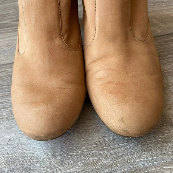 Ecco  Tan Soft Leather Ankle Chunky Heel Boots - Picture 3 of 13